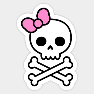 Cute Skull & Bow Sticker